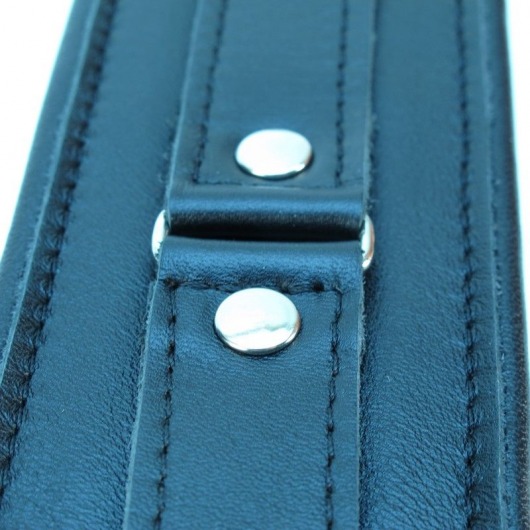 Ошейник из гладкой кожи - БДСМ Арсенал - купить с доставкой в Иваново