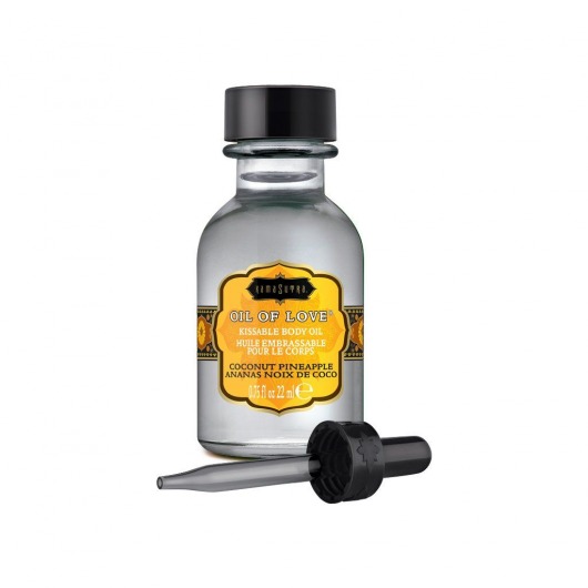 Масло для ласк с ароматом кокоса и ананаса Oil of Love Coconut Pineapple - 22 мл. - Kama Sutra - купить с доставкой в Иваново