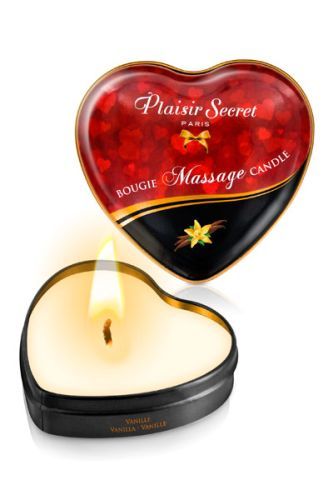 Массажная свеча с ароматом ванили Bougie Massage Candle - 35 мл. - Plaisir Secret - купить с доставкой в Иваново