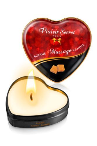 Массажная свеча с ароматом карамели Bougie Massage Candle - 35 мл. - Plaisir Secret - купить с доставкой в Иваново