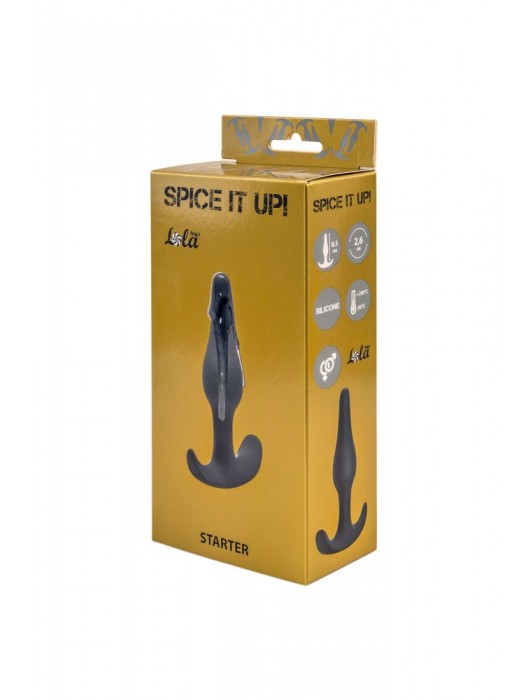 Серая анальная пробка Starter - 10,5 см. - Lola Games