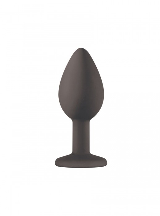 Чёрная анальная пробка Emotions Cutie Small с прозрачным кристаллом - 7,5 см. - Lola Games - купить с доставкой в Иваново