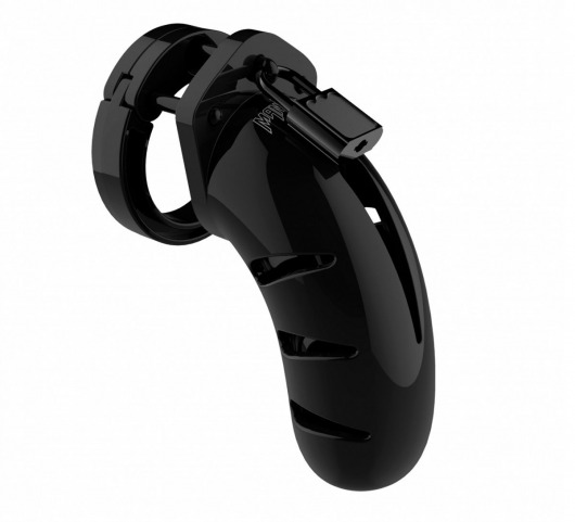 Чёрный мужской пояс верности Model 03 Chastity 4.5  Cock Cage - Shots Media BV - купить с доставкой в Иваново