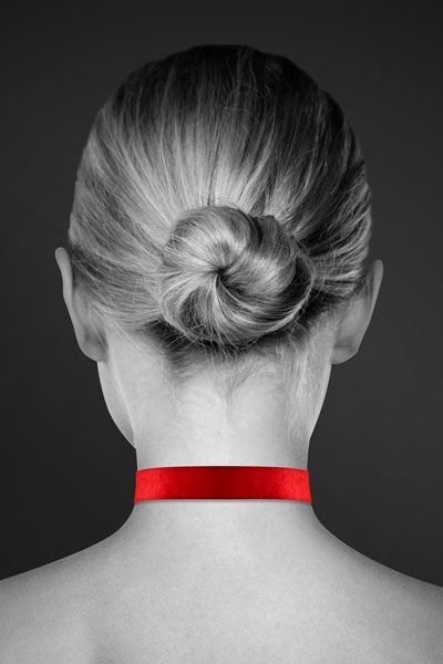 Красный чокер с замком в форме сердца - Bijoux Pour Toi - купить с доставкой в Иваново