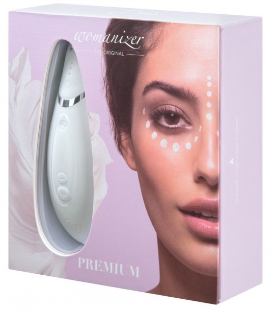 Белый бесконтактный клиторальный стимулятор Womanizer Premium - Womanizer