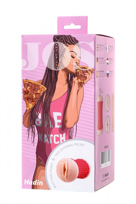 Двухсторонний мастурбатор JOS  NADIN в красном цилиндре - JOS - в Иваново купить с доставкой Двухсторонний мастурбатор JOS  NADIN в красном цилиндре - JOS - в Иваново купить с доставкой