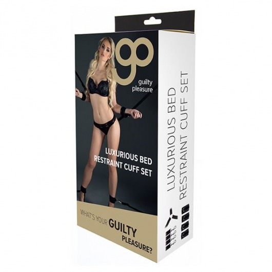 Комплект наручников и поножей LUXURIOUS BED RESTRAINT CUFF SET - Blush Novelties - купить с доставкой в Иваново