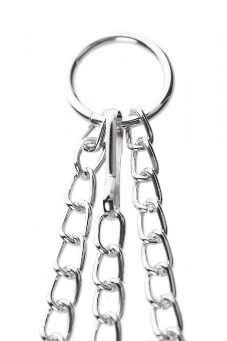 Серебристо-чёрные зажимы для сосков с кольцом для пениса TOYFA Metal - ToyFa - купить с доставкой в Иваново