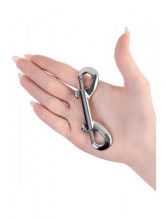 Серебристый двухсторонний карабин TOYFA Metal - ToyFa - купить с доставкой в Иваново