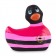 Вибратор-уточка I Rub My Duckie 2.0 Colors с черно-розовыми полосками - Big Teaze Toys - купить с доставкой в Иваново