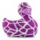 Филетово-белый вибратор-уточка I Rub My Duckie 2.0 Wild - Big Teaze Toys - купить с доставкой в Иваново