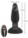 Черная анальная вибропробка с пульсацией в нижней части Thumping Anus Butt Plug - 15 см. - Orion