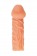 Телесная закрытая насадка с венками Cock Sleeve Size S - 13,8 см. - KOKOS - в Иваново купить с доставкой