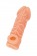 Телесная закрытая насадка с венками Cock Sleeve Size S - 13,8 см. - KOKOS - в Иваново купить с доставкой