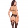 Эротический комплект 3 Piece Sheer Striped Bra Thong   Garter Belt Set - Rene Rofe купить с доставкой