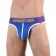 Синие сексуальные трусы-тонги с широким поясом - Boefje купить с доставкой