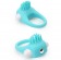 Голубое эрекционное кольцо с щеточкой LIT-UP SILICONE STIMU RING 5 - Dream Toys - в Иваново купить с доставкой