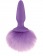Фиолетовая анальная пробка с фиолетовым заячьим хвостом Bunny Tails Purple - NS Novelties