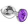 Малая серебристая анальная пробка Diamond Purple Sparkle Small с фиолетовым кристаллом - 7 см. - Lola Games - купить с доставкой в Иваново